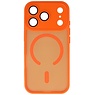 Mat-Transparent met Camera Beschermer Magsafe Case voor iPhone 17 Pro Oranje