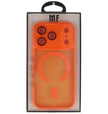Mat-Transparent met Camera Beschermer Magsafe Case voor iPhone 17 Pro Oranje