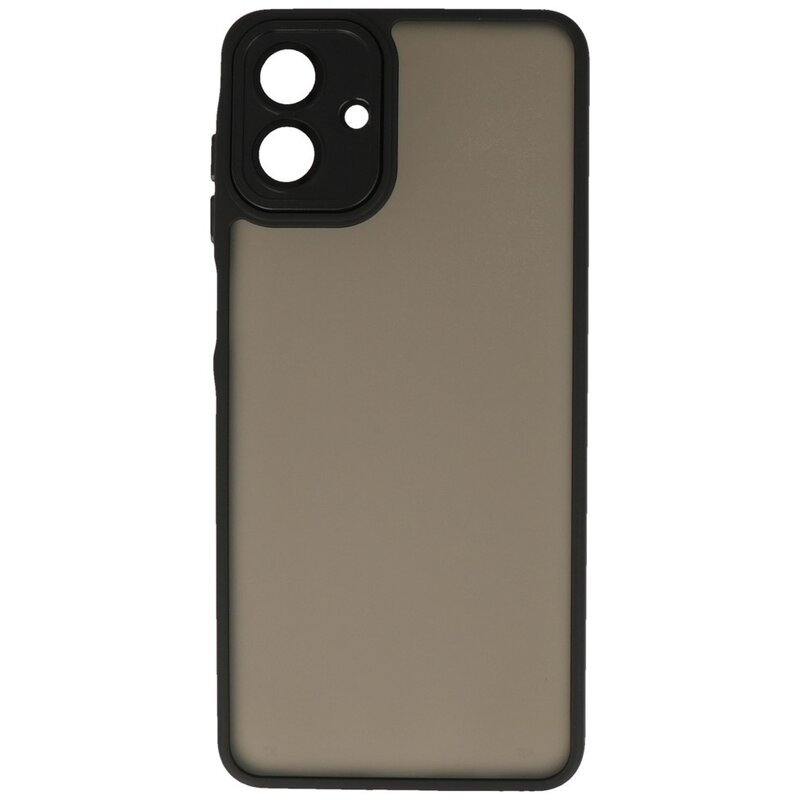 Coque mate transparente avec protection pour appareil photo pour Samsung Galaxy A07 Noir