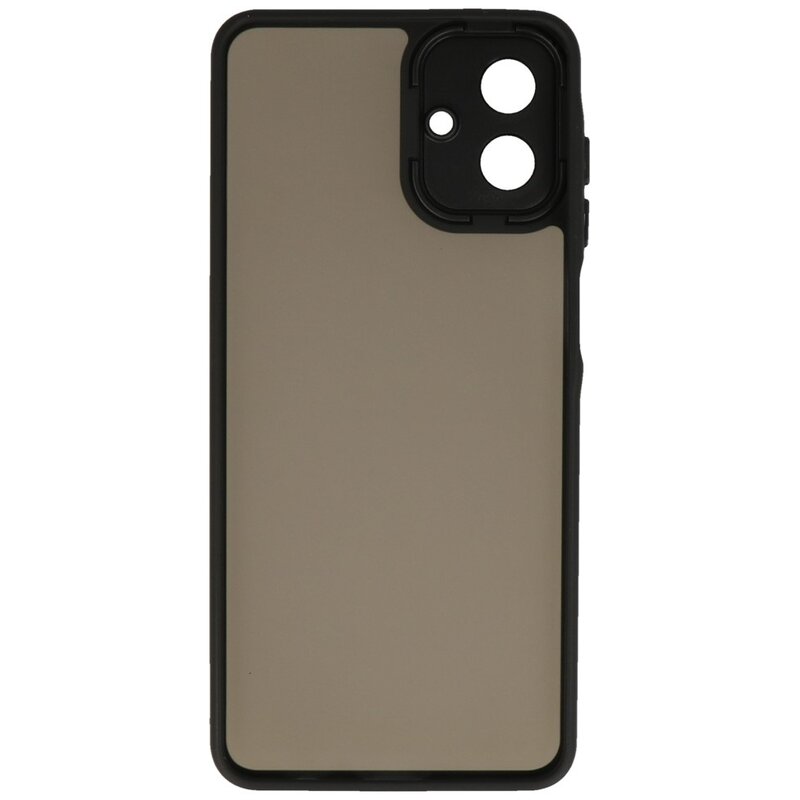 Mattransparent cover med kamerabeskyttelse til Samsung Galaxy A07, sort