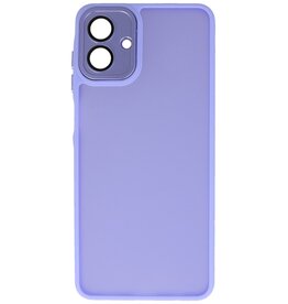 Matte-Transparent with Camera Protector Case for Samsung Galaxy A07 Purple