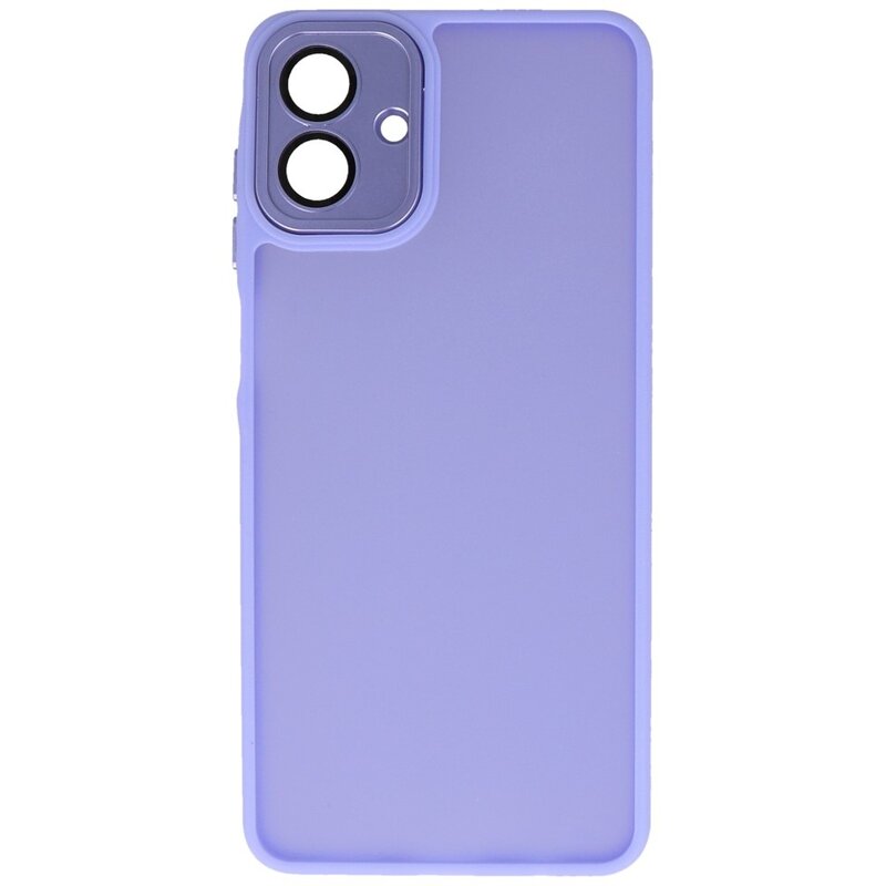 Custodia protettiva opaca-trasparente con fotocamera per Samsung Galaxy A07 viola