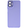 Funda transparente mate con protector de cámara para Samsung Galaxy A07, color morado