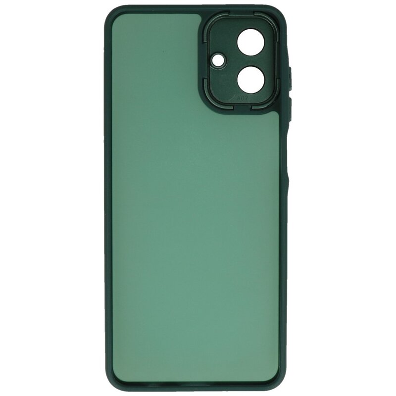 Matte-Transparent with Camera Protector Case for Samsung Galaxy A07 Dark Green