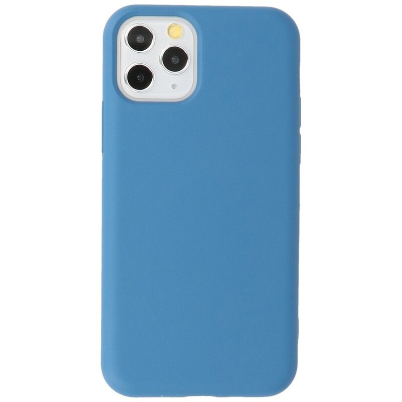 2.0mm Fashion Color TPU Hoesje voor iPhone 11 Pro Max Navy