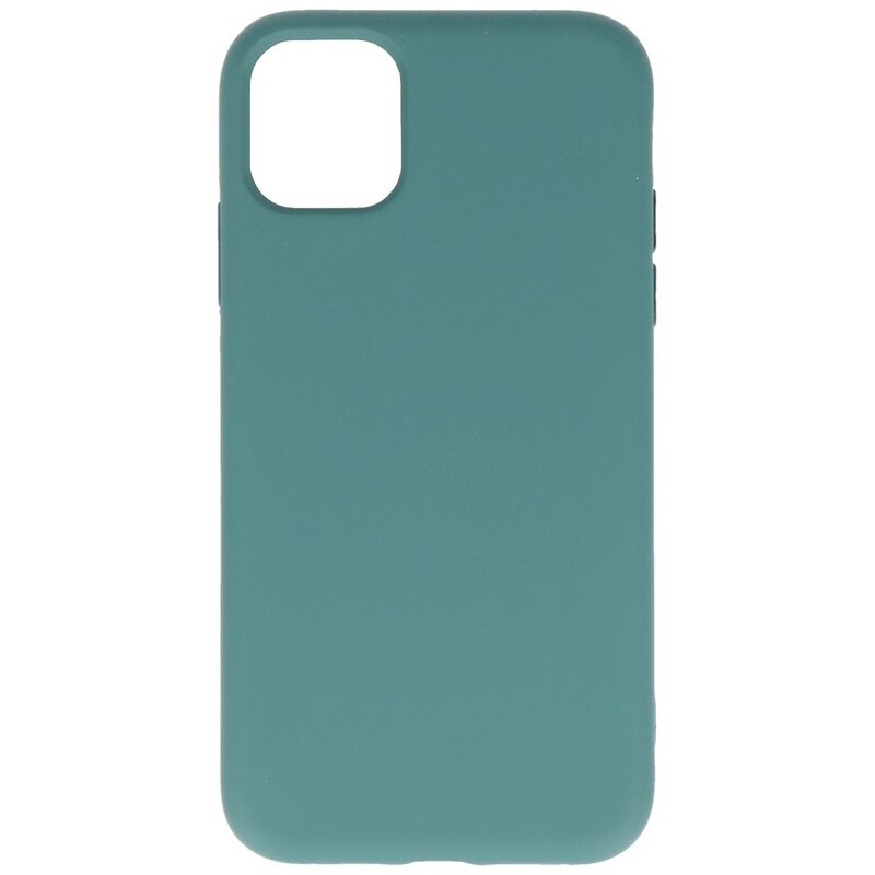 Custodia in TPU colorato alla moda da 2,0 mm per iPhone 11 Pro Max verde scuro