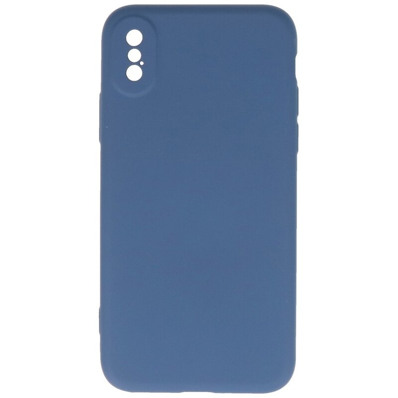 Custodia in TPU colorata alla moda da 2,0 mm per iPhone Xs Max blu navy