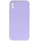 2.0mm Fashion Color TPU Case for iPhone Xs Max Purple
