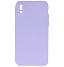 Custodia in TPU colorato alla moda da 2,0 mm per iPhone Xs Max viola