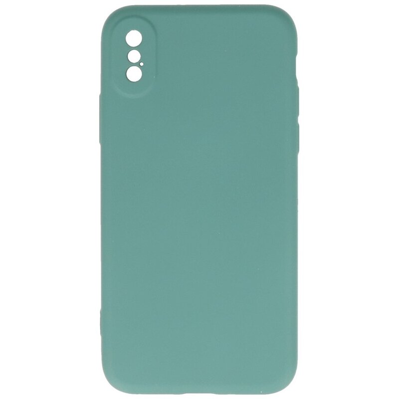 Custodia in TPU colorato alla moda da 2,0 mm per iPhone Xs Max verde scuro