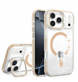 J2 Ingebouw Magsafe Coque J2 MagSafe intégrée avec fonction support - Matériau transparent résistant jaune pour iPhone 17 Air - Marron