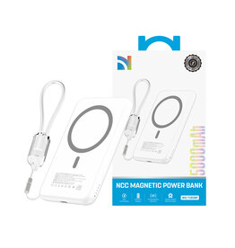 NCC Powerbank WS-T192BP XN Series 5000mAh 20W Magnetic Snel Oplader - Wit