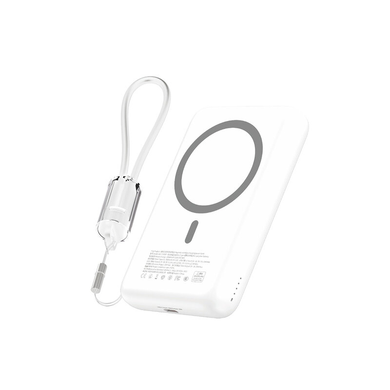 NCC Powerbank NCC Powerbank WS-T193BP XN Serie 10000mAh 22.5W Magnetisk Hurtigoplader - Hvid