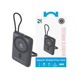 NCC Powerbank Cargador rápido magnético NCC Powerbank WS-T185BLF Serie SC de 10 000 mAh y 22,5 W con función de reposo - Gris oscuro