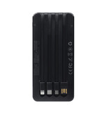NCC Powerbank Batería externa NCC DY-0802 de 10 000 mAh y 10 W con cable USB-A + C + Micro