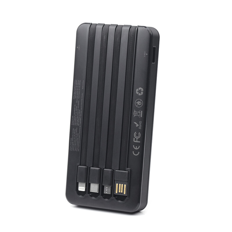 NCC Powerbank NCC Powerbank DY-0802 10000mAh 10W med USB-A + C + Micro-kabel