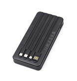 NCC Powerbank Batería externa NCC DY-0802 de 10 000 mAh y 10 W con cable USB-A + C + Micro