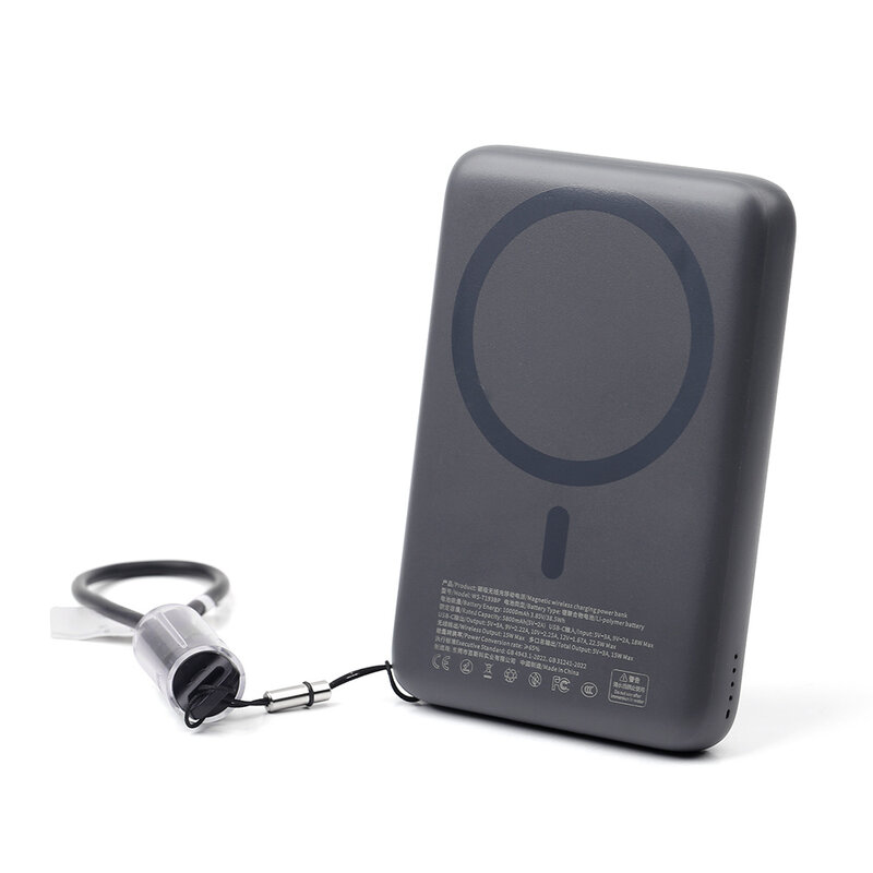 NCC Powerbank Batterie externe NCC WS-T193BP série XN 10 000 mAh, chargeur magnétique rapide 22,5 W - Noir