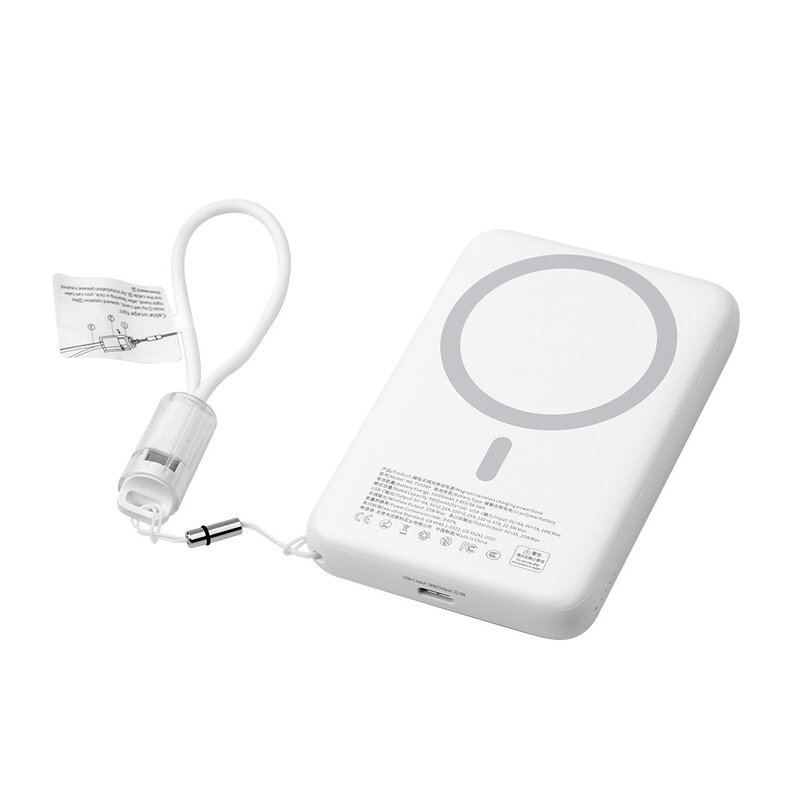 NCC Powerbank NCC Powerbank WS-T193BP XN Serie 10000mAh 22.5W Magnetisk Hurtigoplader - Hvid