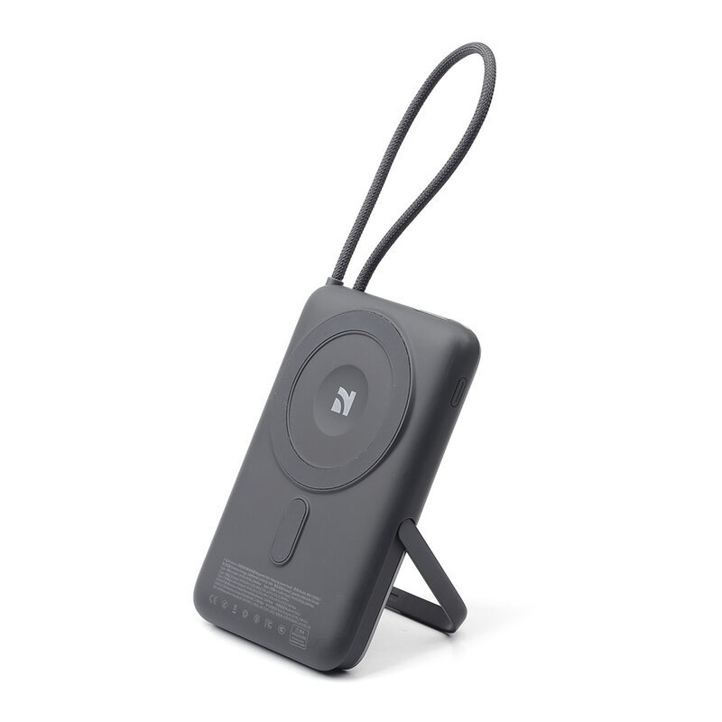 NCC Powerbank NCC Powerbank WS-T185BLF SC Serie 10000mAh 22,5W Magnetisches Schnellladegerät mit Standfunktion - Dunkelgrau