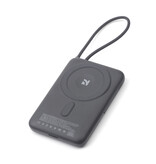 NCC Powerbank Batterie externe NCC WS-T185BLF série SC 10 000 mAh, chargeur magnétique rapide 22,5 W avec fonction support - Gris foncé