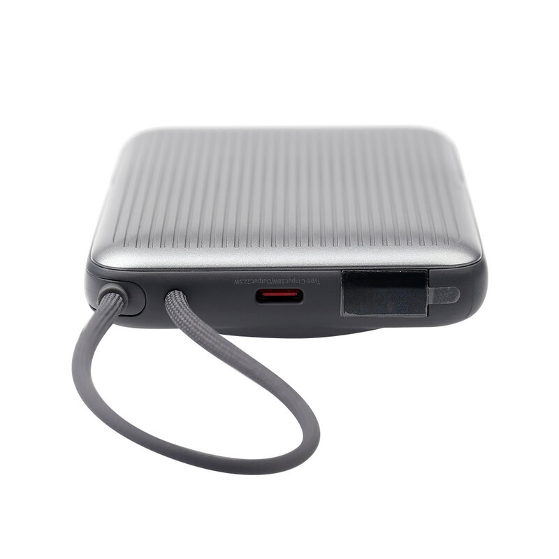 NCC Powerbank Cargador rápido magnético NCC Powerbank WS-T185BLF Serie SC de 10 000 mAh y 22,5 W con función de reposo - Gris oscuro