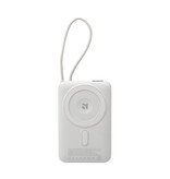 NCC Powerbank NCC Powerbank WS-T185BLF SC Series 10000mAh 22.5W Magnetisk Hurtigoplader med Ståfunktion - Lysegrå