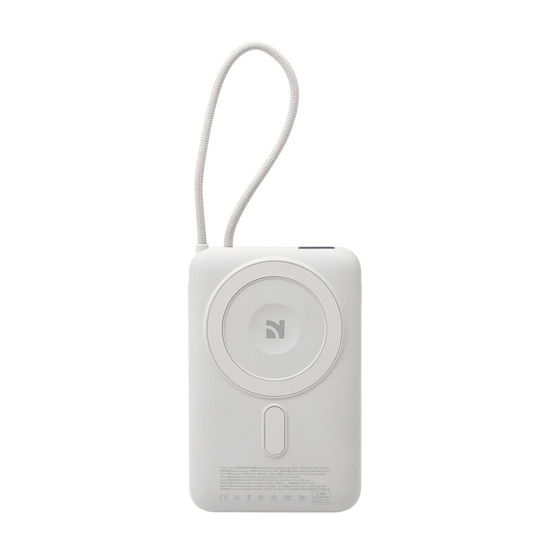 NCC Powerbank NCC Powerbank WS-T185BLF SC Serie 10000mAh 22,5W Magnetisches Schnellladegerät mit Standfunktion - Hellgrau