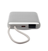 NCC Powerbank Cargador rápido magnético NCC Powerbank WS-T185BLF Serie SC de 10 000 mAh y 22,5 W con función de reposo - Gris claro