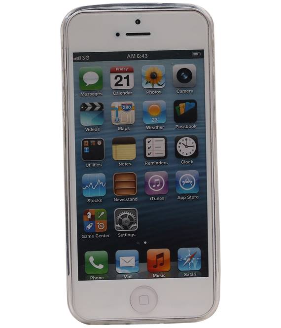 Gennemsigtig TPU Taske til iPhone 5 / 5S Ultratynd