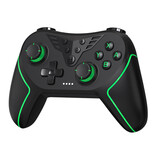 Controller di gioco wireless (modello: T43) - Nero - Verde