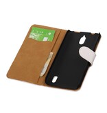 Croco Book Style Taske til Huawei Ascend Y625 White