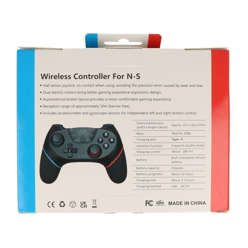 DOBE Draadloze Game Controller (SW001) - Blauw en Rood