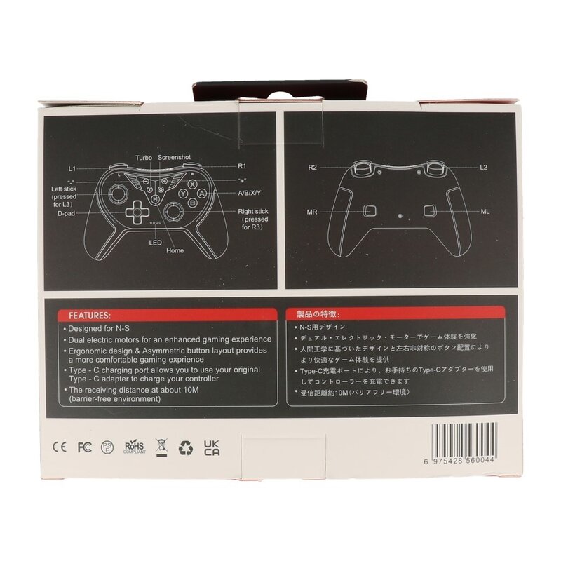 DOBE Wireless Game Controller (Model: T43) - Black - Green
