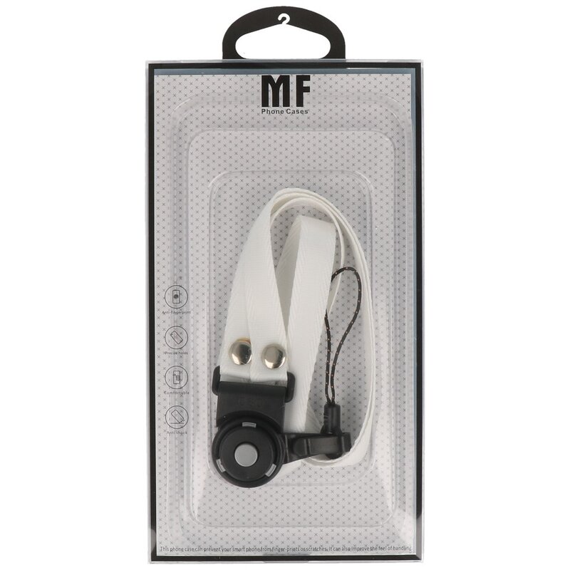 MF Touwtjes CSC Ropes for Phone Cases, Whistle or Badge White