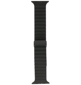 Oceaan vouw magnetisch Smartwatch Bandje 42/44/45/49 mm - Model : L - Zwart