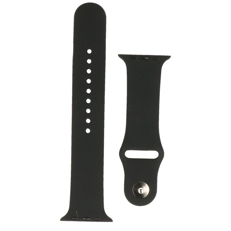 Classic Bracelet classique pour montre connectée 38/40/41 mm - 9 trous - Modèle : L - Noir