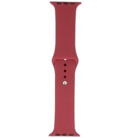 Classic Smartwatch-Armband 38/40/41 mm – 9 Löcher – Modell: L – Weinrot