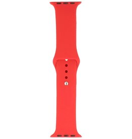 Classic Bracelet pour montre connectée 42/44/45/49 mm - 9 trous - Modèle : L - Rouge