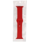Classic Bracelet classique pour montre connectée 42/44/45/49 mm - 9 trous - Modèle : L - Rouge