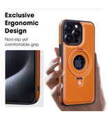 KaiYue Magsafe Leather Look with Standard Case for iPhone 16 - Brown