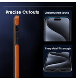 KaiYue Magsafe Lederlook met Standaard Hoesje voor iPhone 16 - Bruin