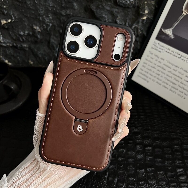 KaiYue Magsafe Leather Look with Standard Case for iPhone 17 - Mocca