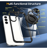 Smart Smart Magnetic with 360 Degree Stand Case for Samsung Galaxy S26 - Black