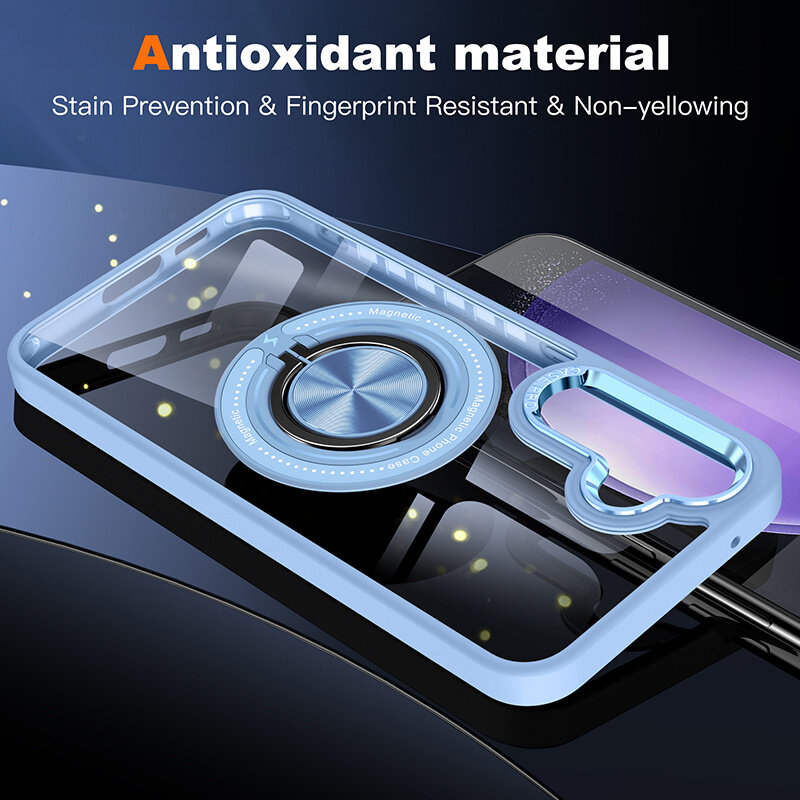 Smart Intelligente magnetische Schutzhülle mit 360°-Ständer für Samsung Galaxy S26 – Blau