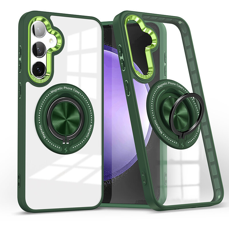 Smart Custodia magnetica intelligente con supporto a 360 gradi per Samsung Galaxy S26 - Verde