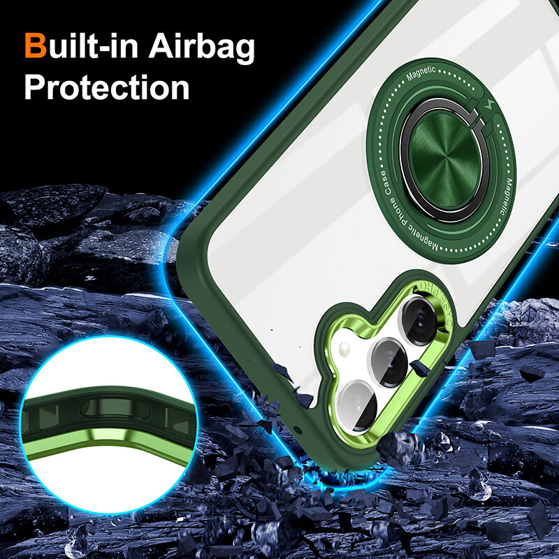 Smart Funda magnética inteligente con soporte de 360 grados para Samsung Galaxy S26 - Verde