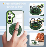 Smart Custodia magnetica intelligente con supporto a 360 gradi per Samsung Galaxy S26 - Verde