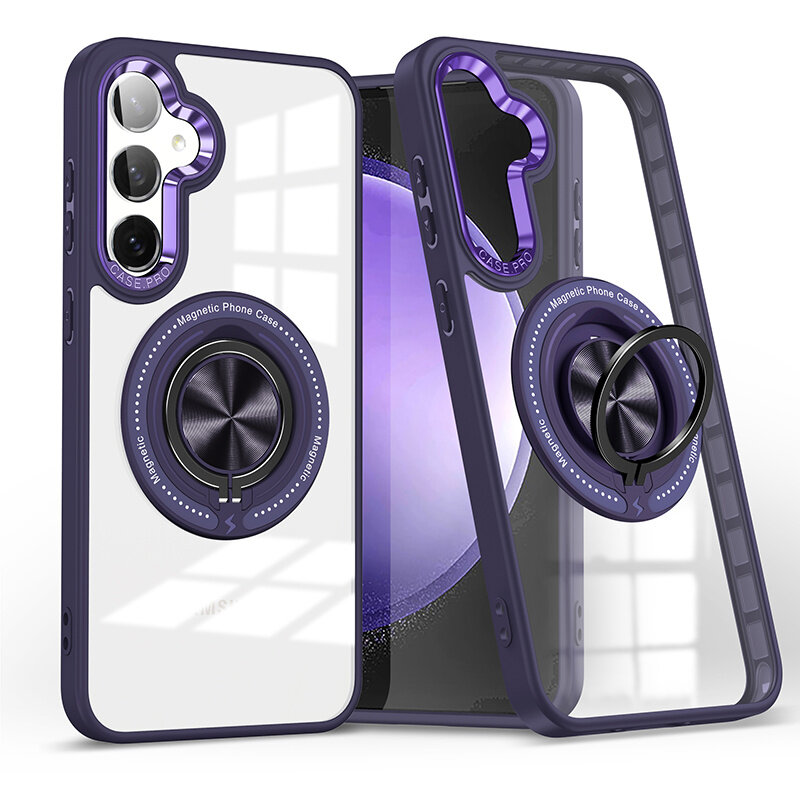 Smart Funda magnética inteligente con soporte de 360 grados para Samsung Galaxy S26 - Morado