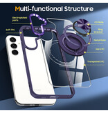 Smart Custodia magnetica intelligente con supporto a 360 gradi per Samsung Galaxy S26 - Viola